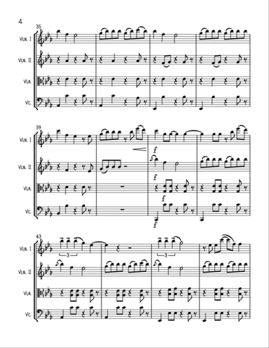 Savage Love String Quartet scores gallery preview page 4