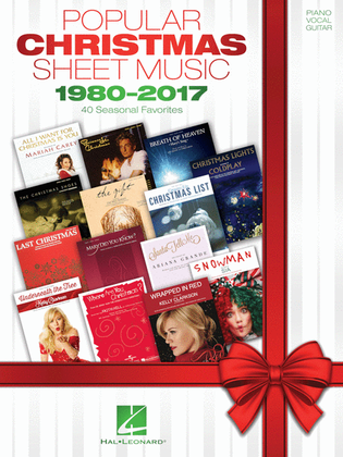 Book cover for Popular Christmas Sheet Music – 1980-2017