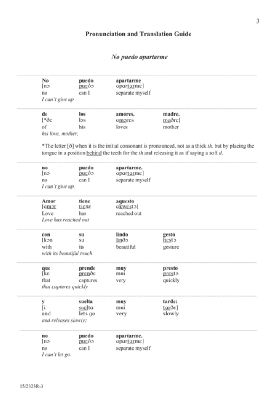 No puedo apartarme (I can't give up) SSA scores gallery preview page 3