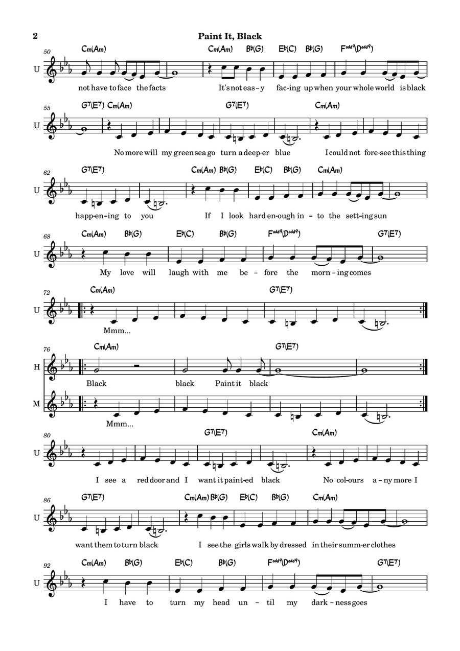 Paint It, Black Paint It, Black Acoustic Guitar scores gallery preview page 2