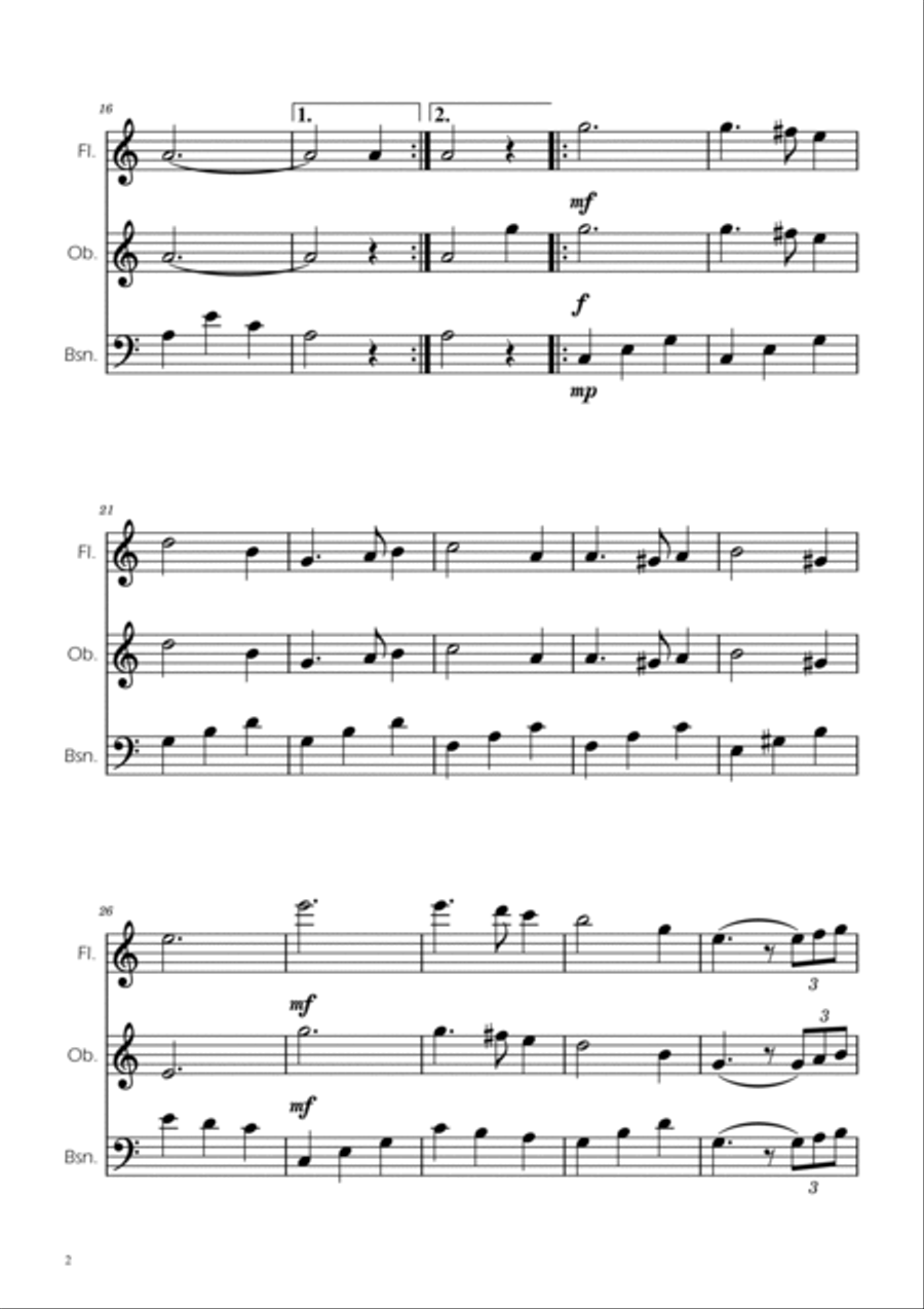 Greensleeves - Woodwind Trio Woodwind Trio scores gallery preview page 2