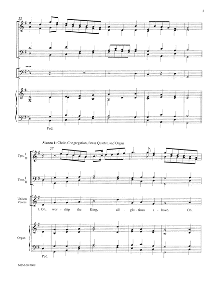 Oh, Worship the King Oh, Worship the King Choir scores gallery preview page 3