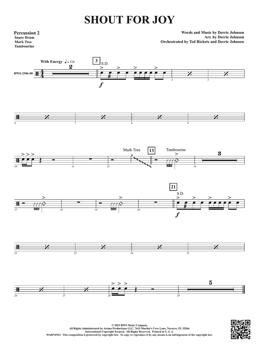 Shout for Joy: 2nd Percussion