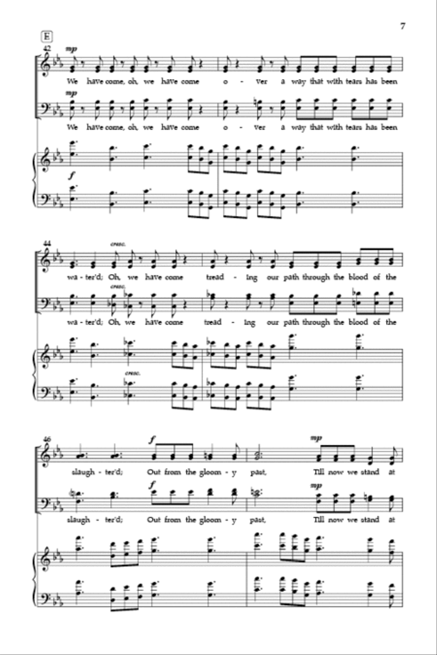 Lift Every Voice and Sing Divisi scores gallery preview page 7