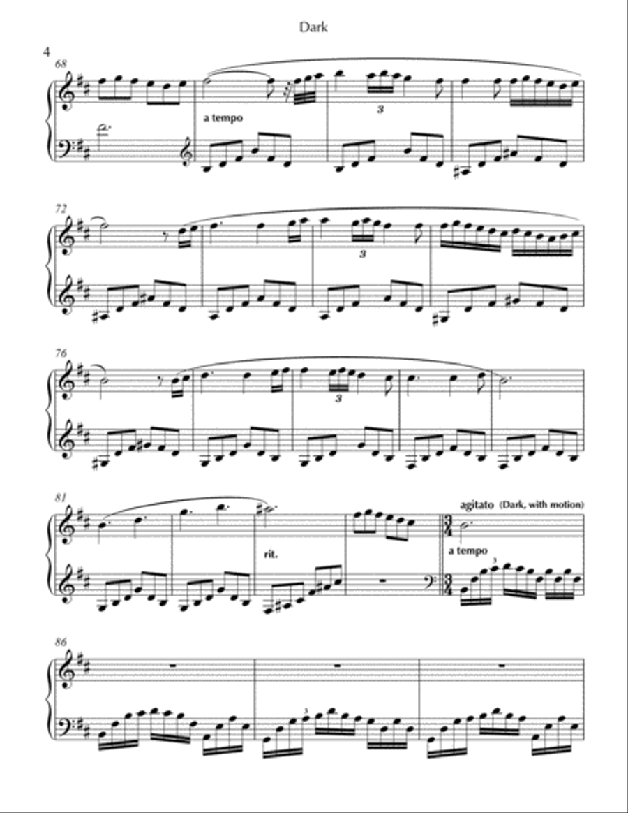 Dark Piano Solo scores gallery preview page 4