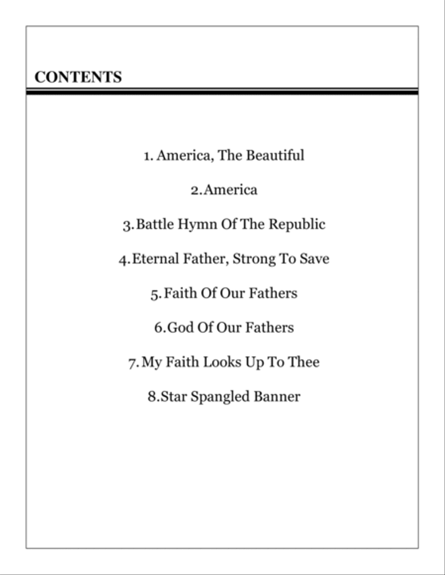 Patriotic Hymns For Brass Trio - 2 Trumpets and Trombone Brass Duet scores gallery preview page 5