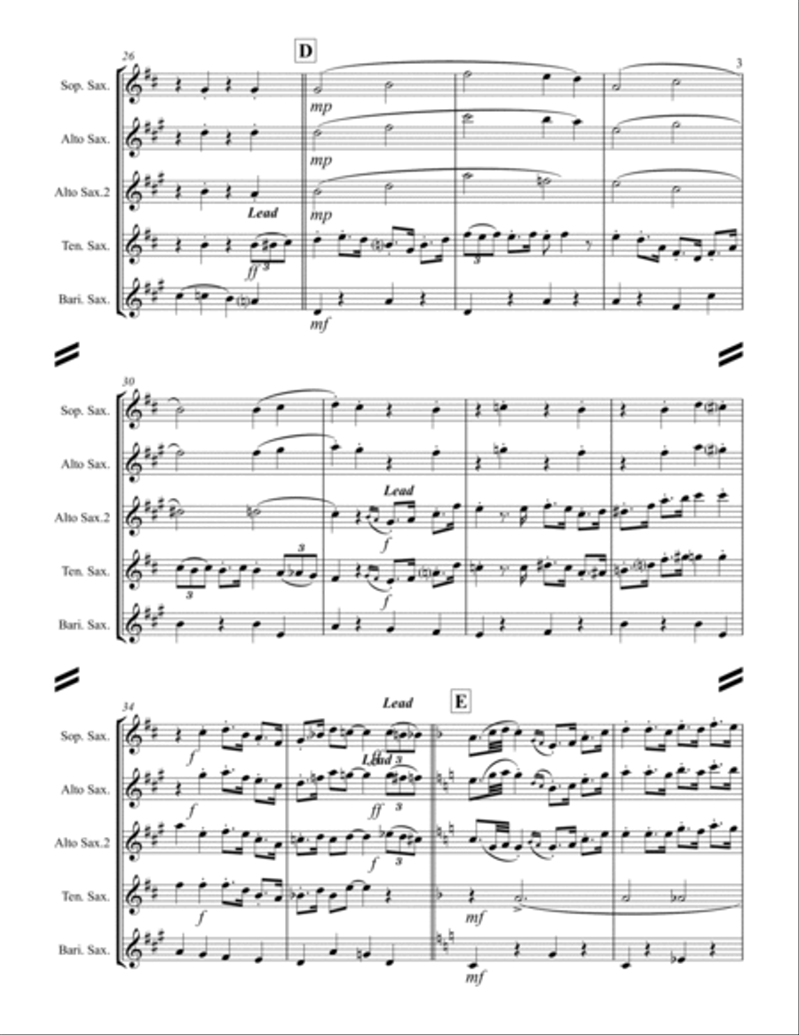 Bubbles In The Wine Saxophone Quartet scores gallery preview page 4