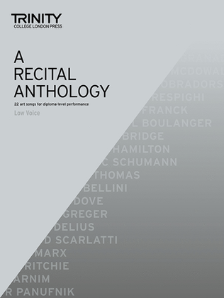 Book cover for A Recital Anthology (Low Voice)