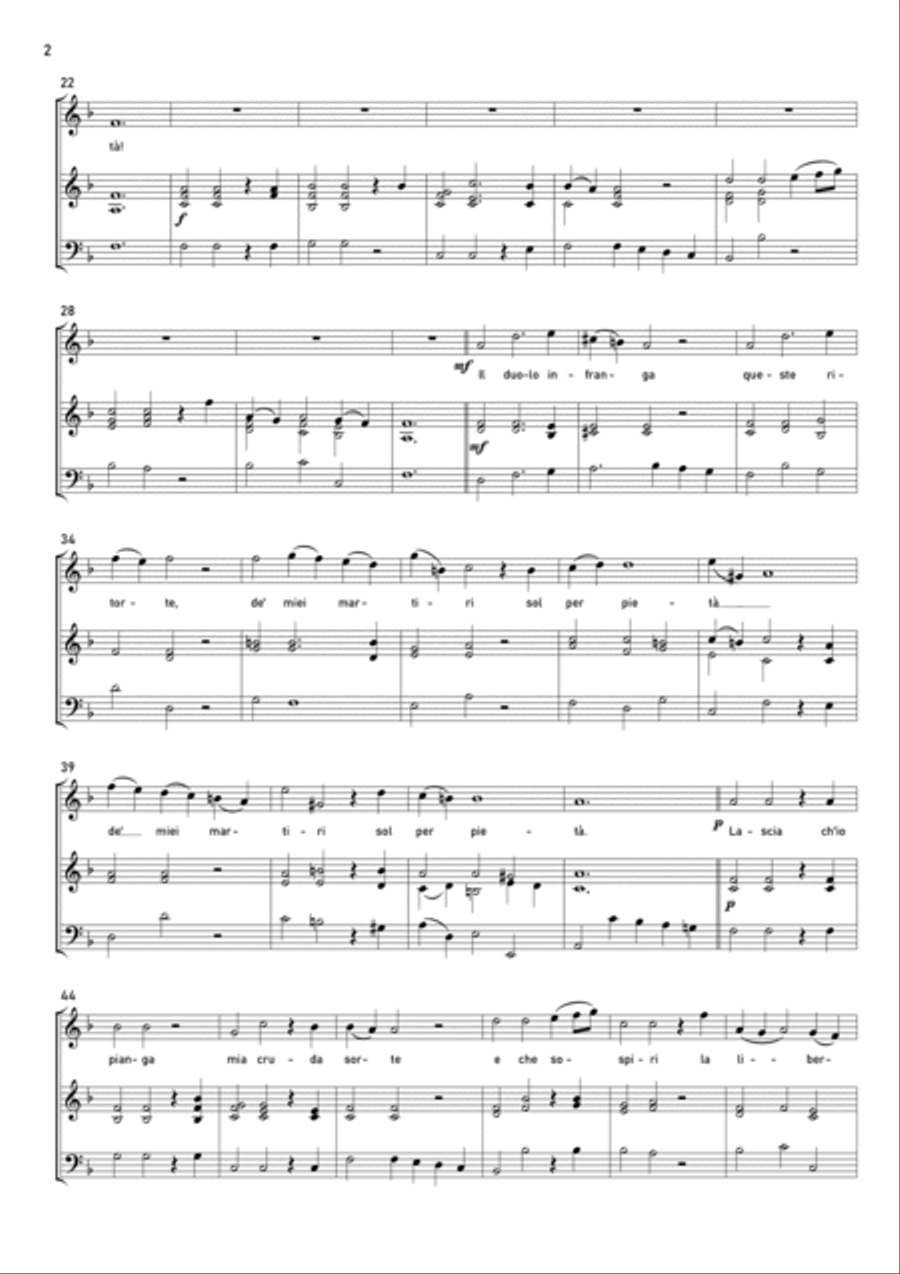 Lascia ch'io pianga Voice scores gallery preview page 2