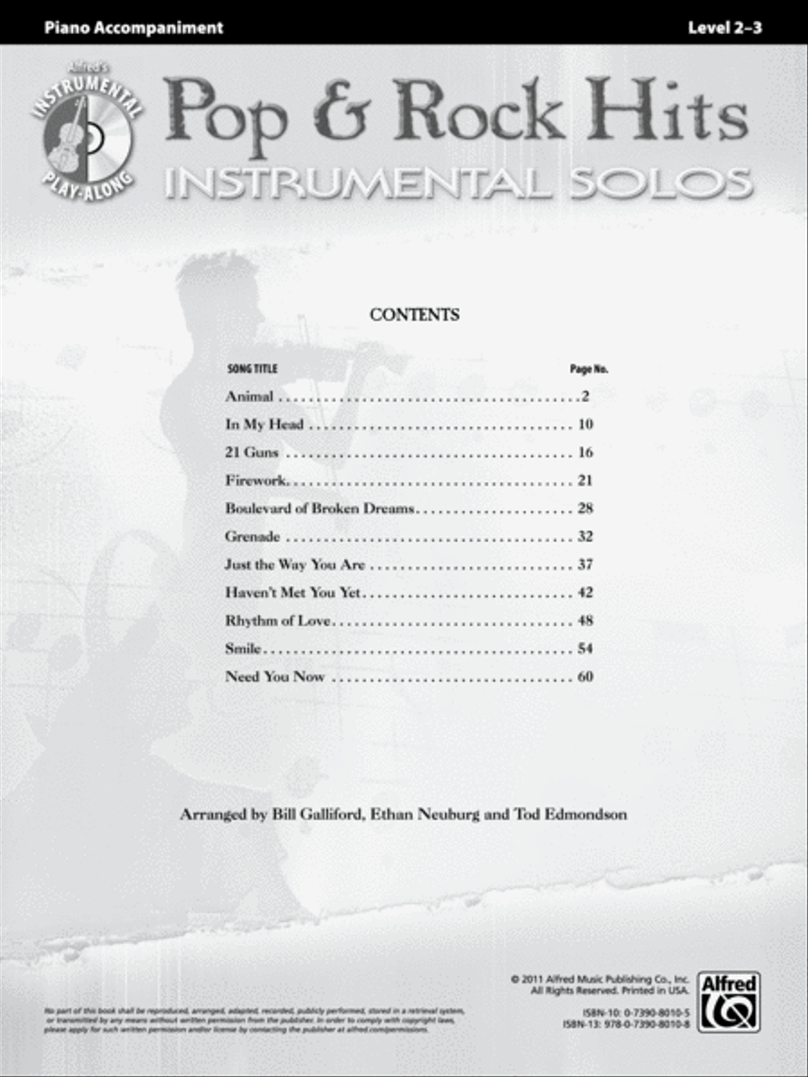 Pop & Rock Hits Instrumental Solos for Strings String Orchestra scores gallery preview page 2