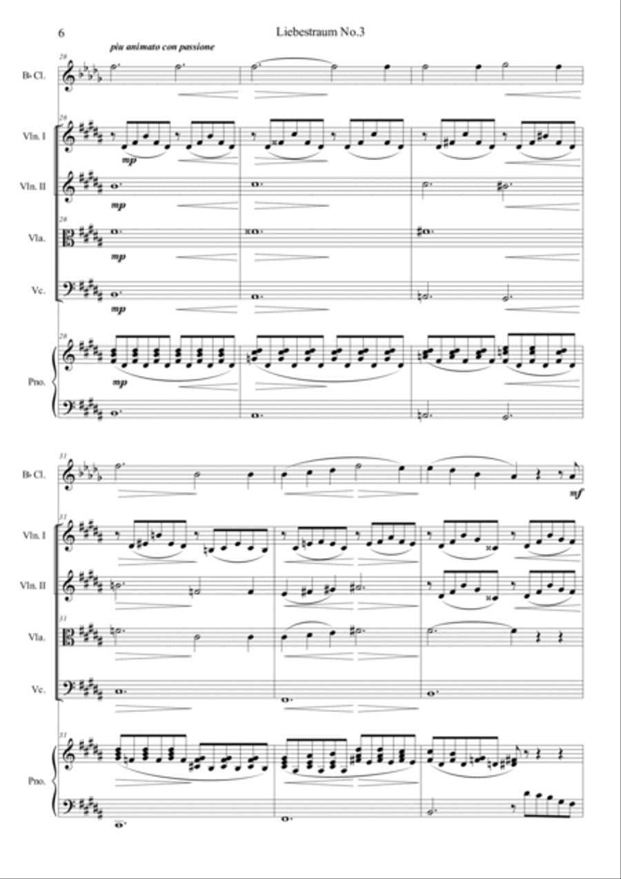Liebestraum, S.541 No.3 Orchestra scores gallery preview page 6