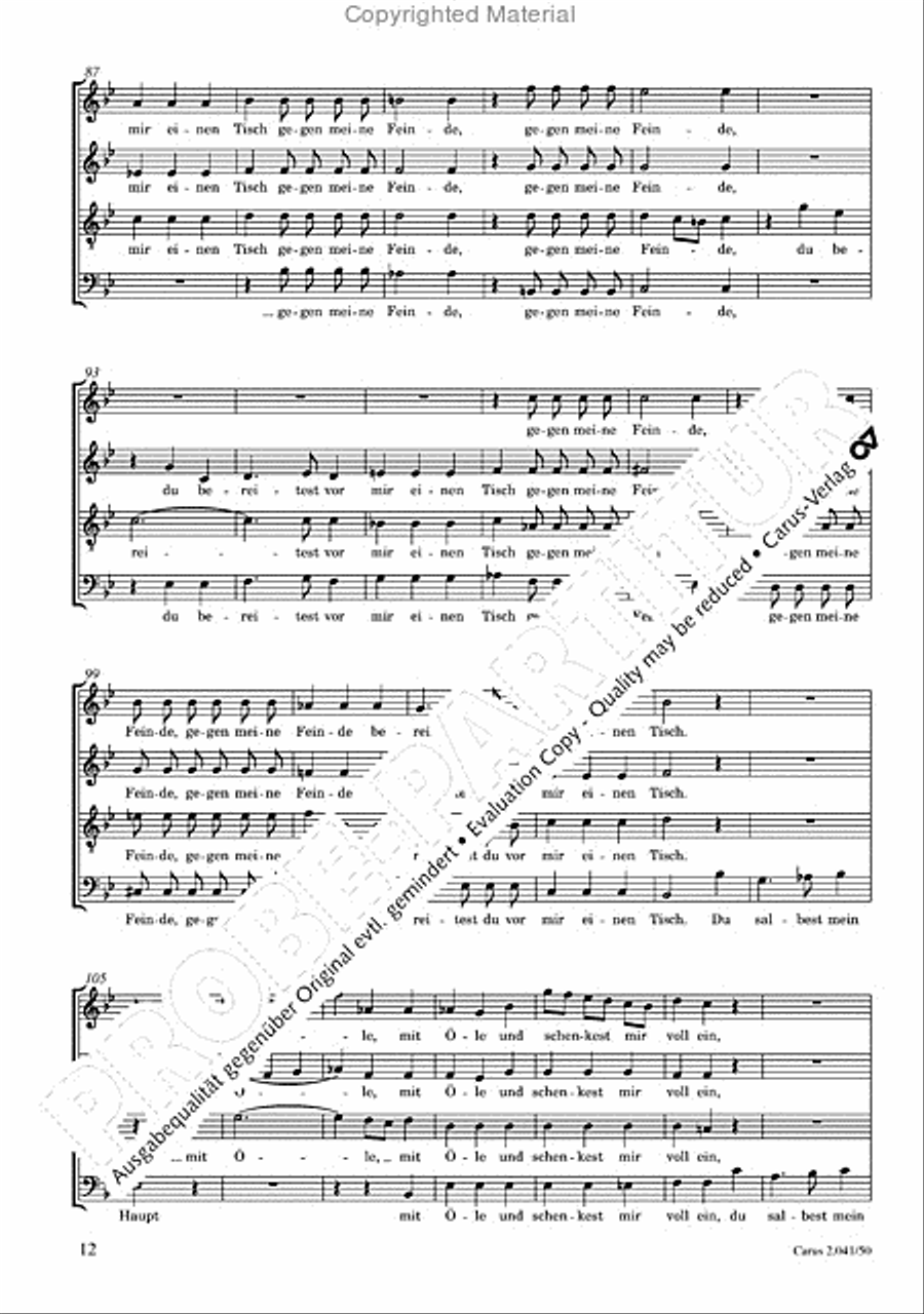 Motets and arias for choirs collected and edited by Johann Adam Hiller, vol. 5 Voice Solo scores gallery preview page 13