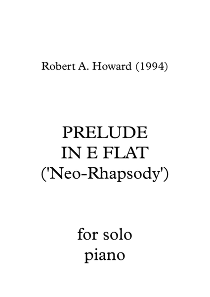 Prelude in E flat ('Neo-Rhapsody') image number null