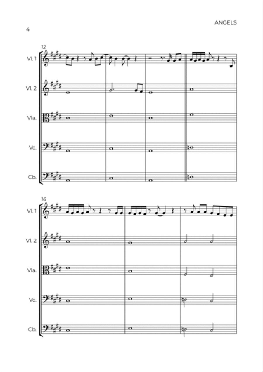 Angels String Quintet scores gallery preview page 4