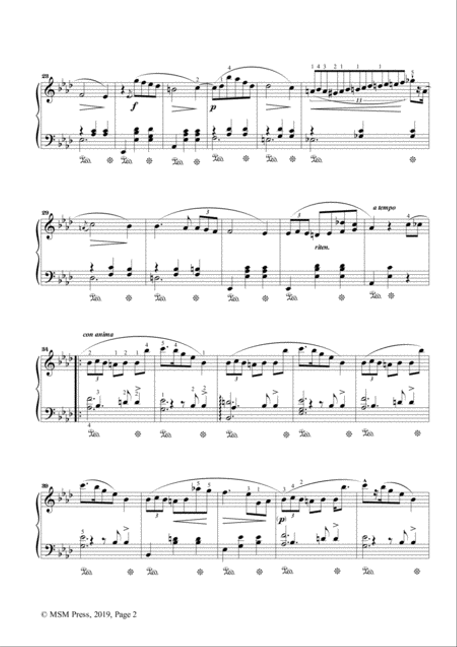 Chopin-Waltz,in A flat Major,Op.69 No.1,for Piano Piano Solo scores gallery preview page 4