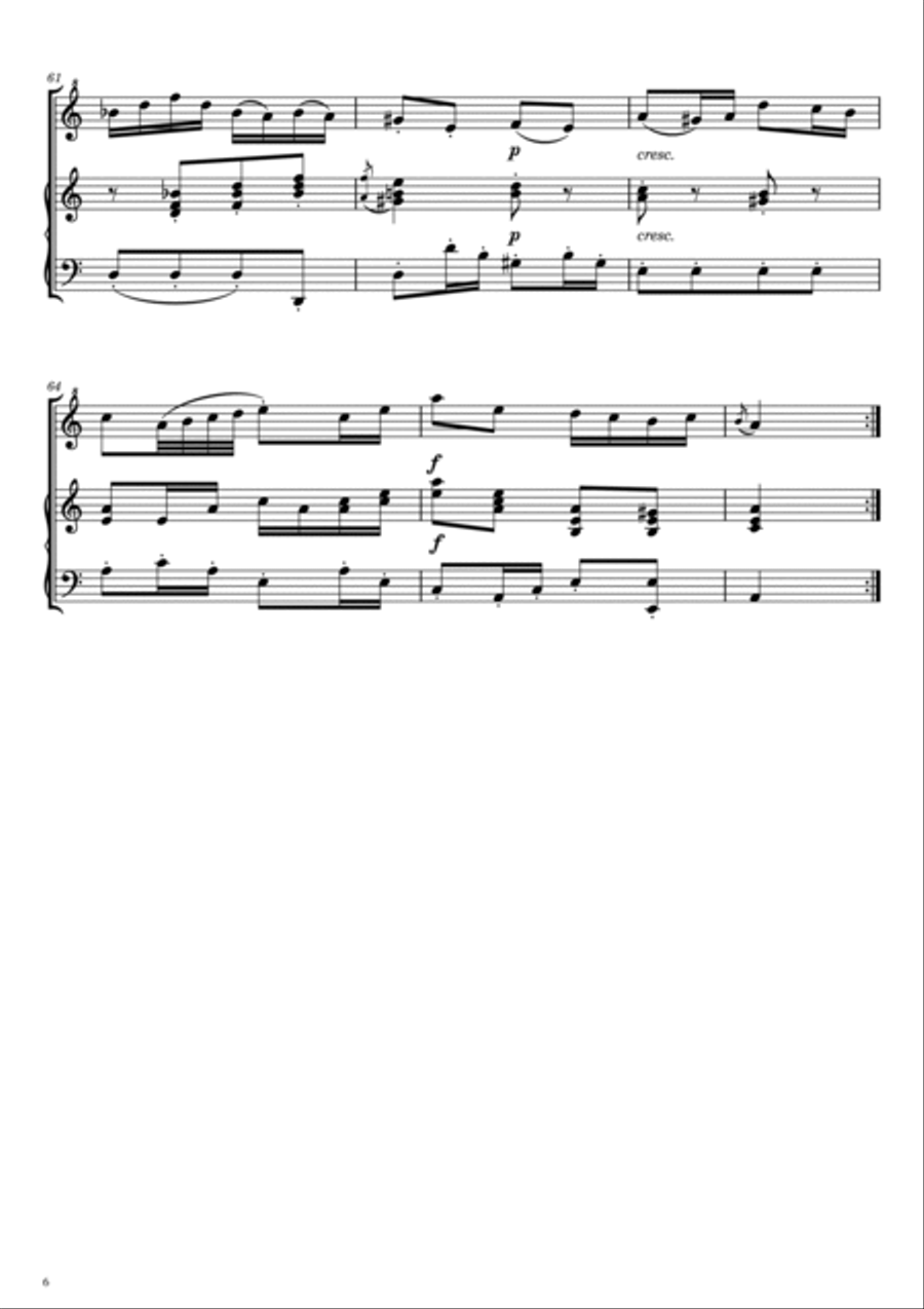 Bach - Minuet et Badinerie - d'après Orchestral Suite No.2 in B minor, BWV 1067 Chamber Orchestra scores gallery preview page 6