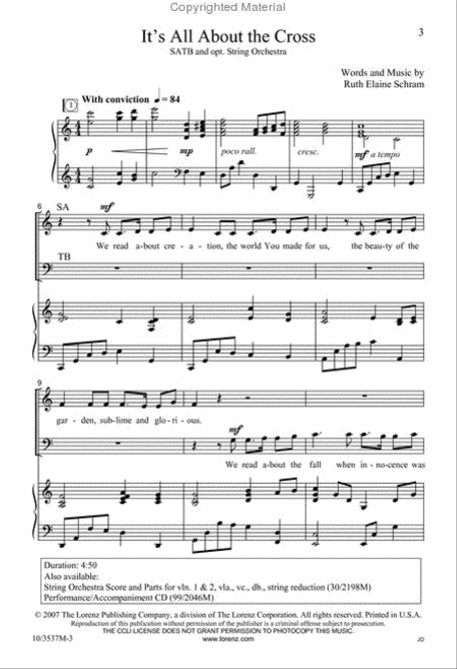It's All About the Cross 4-Part scores gallery preview page 2