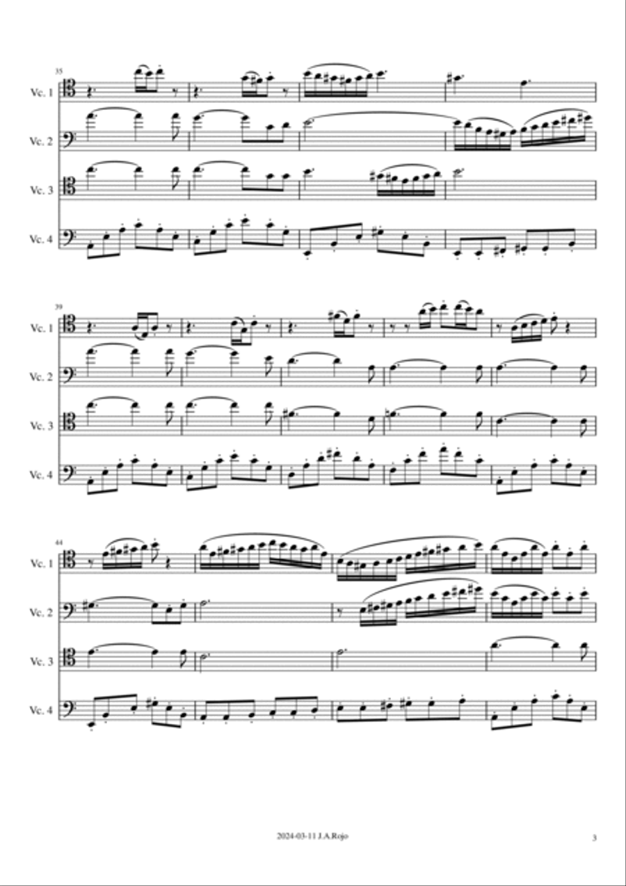 The House Of The Rising Sun String Quartet scores gallery preview page 3