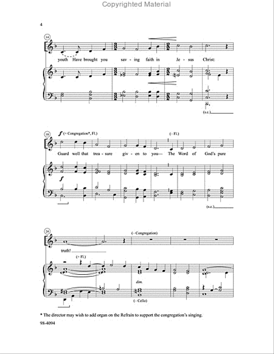 Continue in the Things That You Have Learned 4-Part scores gallery preview page 3