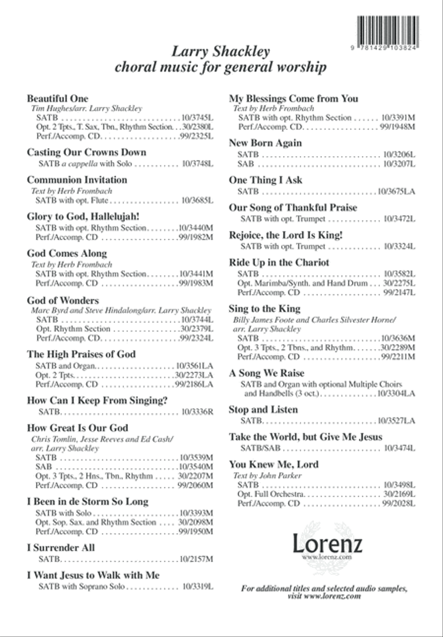 Holy God, We Praise Your Name 4-Part scores gallery preview page 12