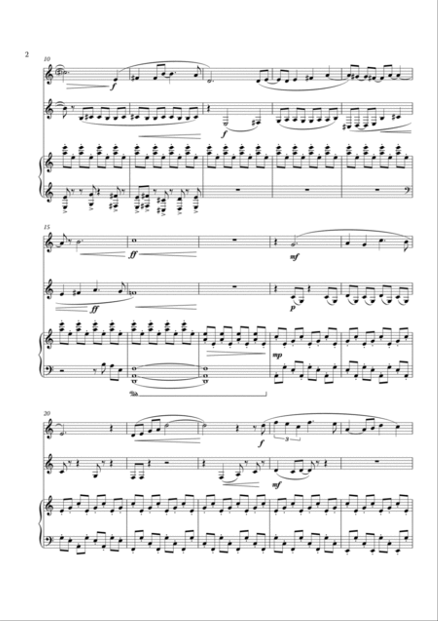 Carson Cooman - Trio Solaris (2010), for trumpet, tenor saxophone, and piano Small Ensemble scores gallery preview page 4