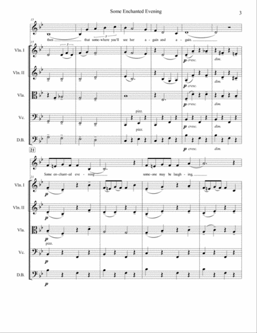 Some Enchanted Evening Small Ensemble scores gallery preview page 4