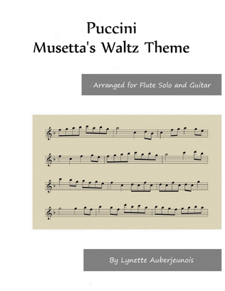 Book cover for Musetta's Waltz Theme - Flute Solo with Guitar Chords