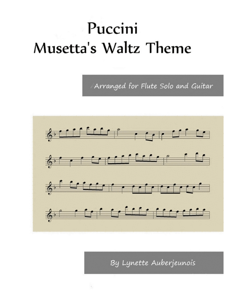Musetta's Waltz Theme - Flute Solo with Guitar Chords image number null