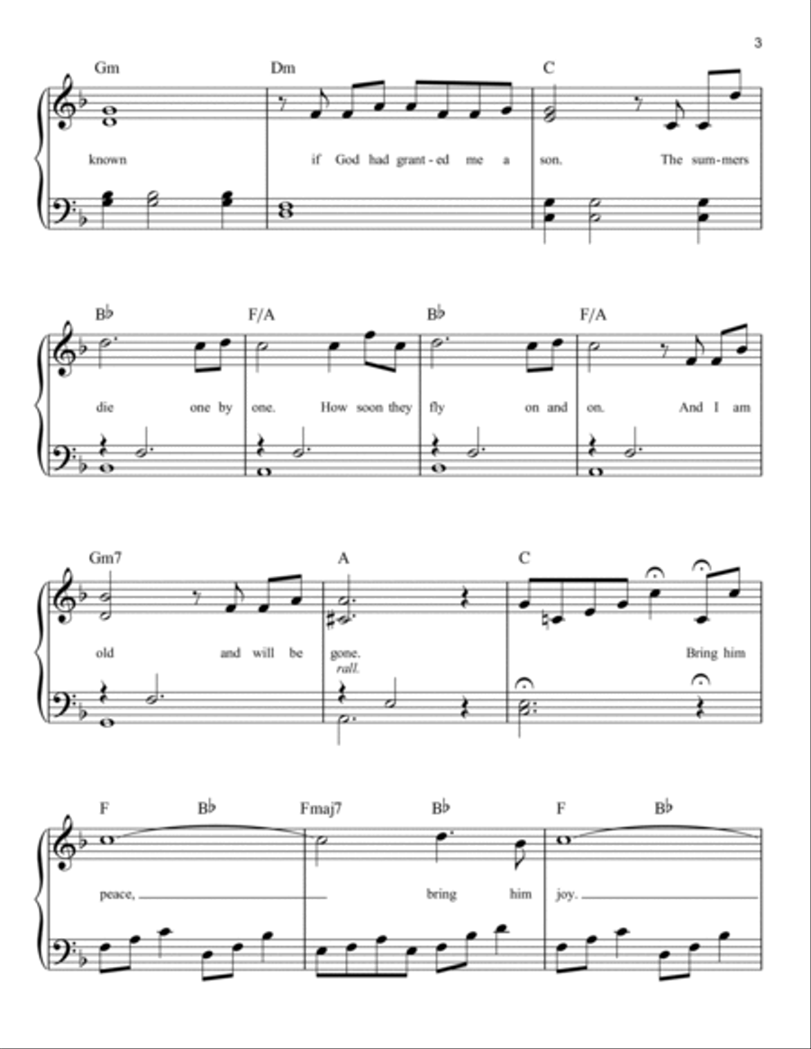 Bring Him Home (from Les Miserables) Easy Piano scores gallery preview page 3