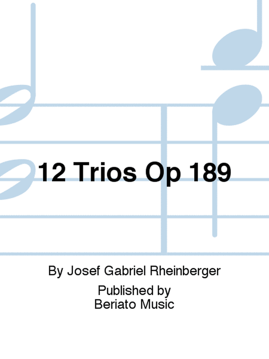 12 Trios Op 189