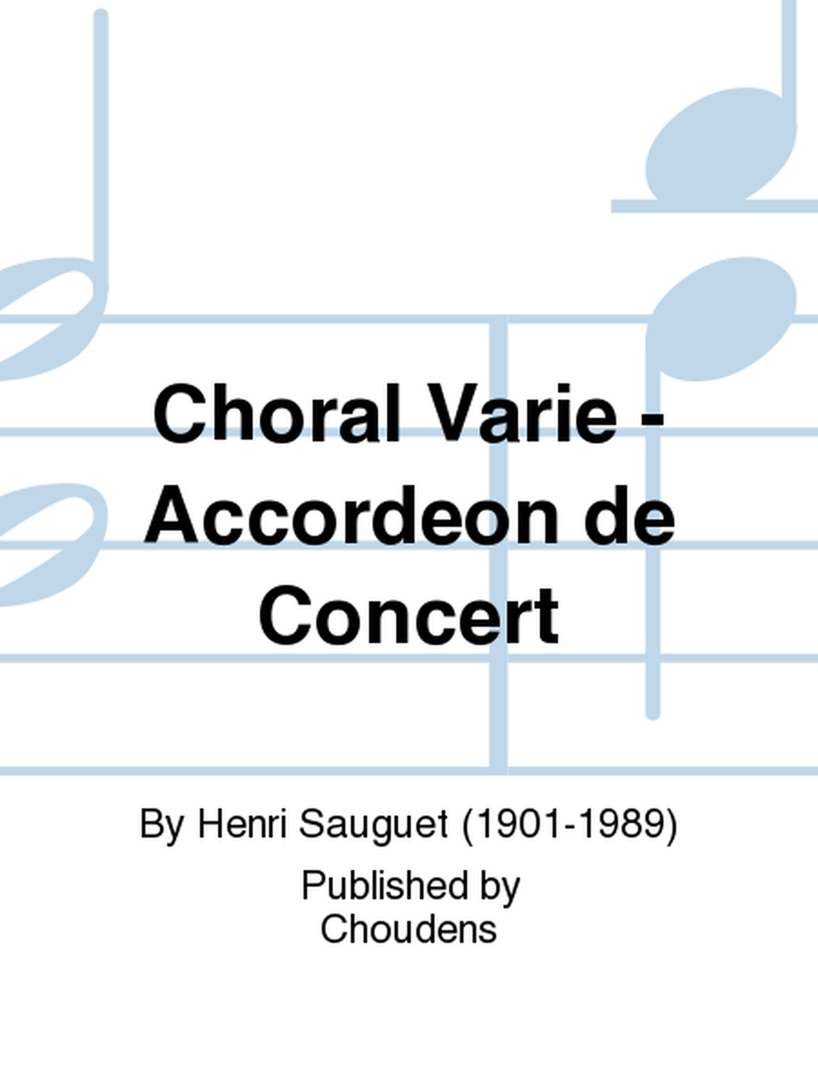Choral Varie - Accordeon de Concert