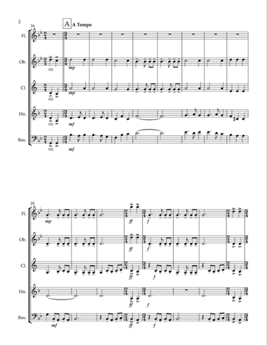 The Book Of Boba Fett Main Title Theme Woodwind Quintet scores gallery preview page 2