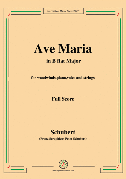 Schubert-Ave Maria in B flat Major,for woodwinds,piano,voice and strings image number null
