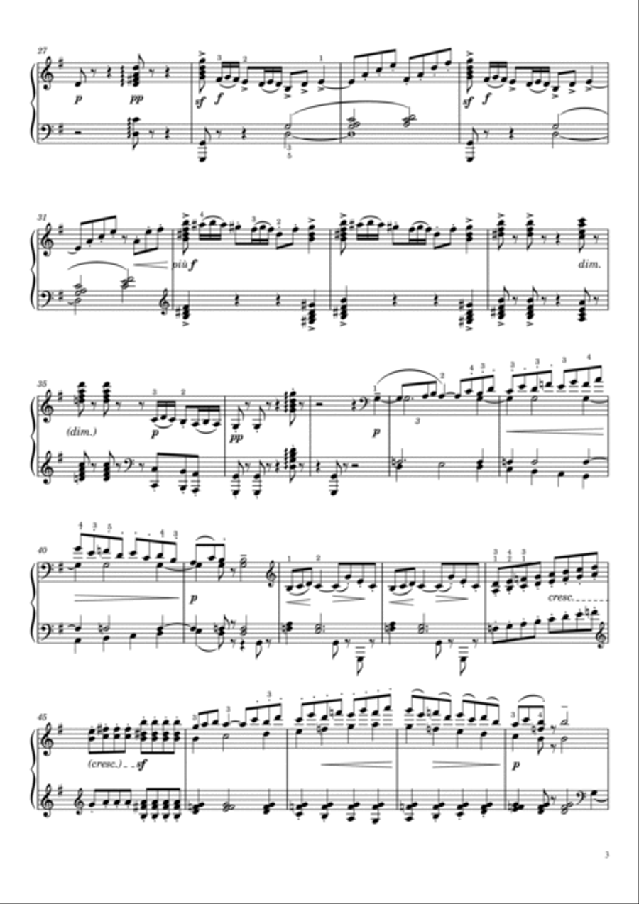 Debussy - Arabesque No. 2 in G major L. 66 Allegretto scherzando - For Piano Solo Original Piano Solo scores gallery preview page 3