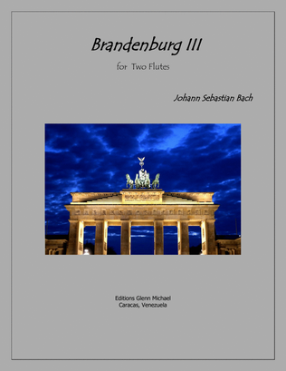 Brandenburg III for Two Flutes