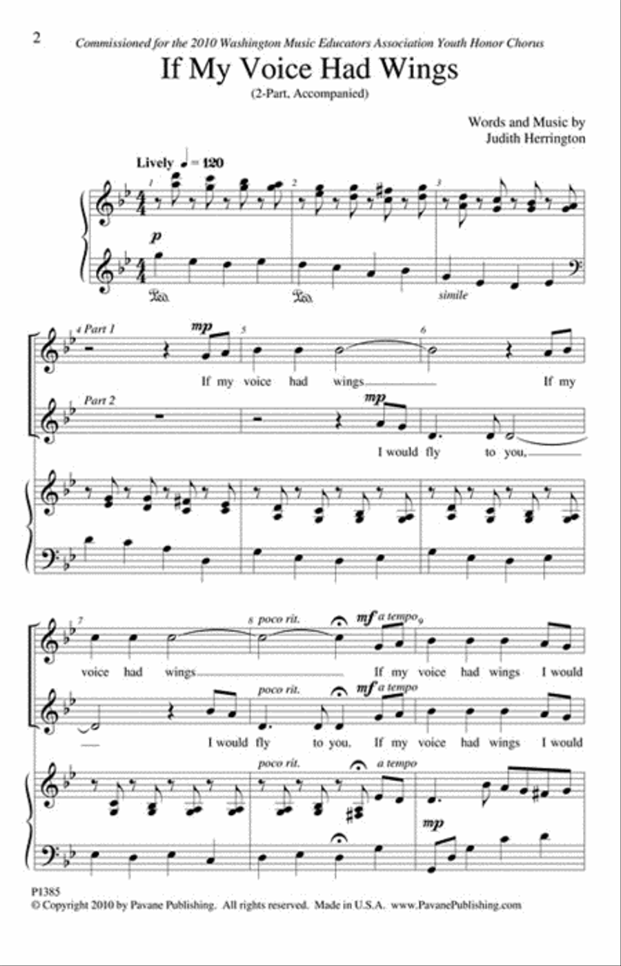 If My Voice Had Wings 2-Part scores gallery preview page 2