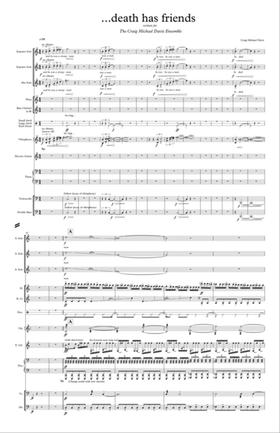 ...death has friends Large Ensemble scores gallery preview page 1