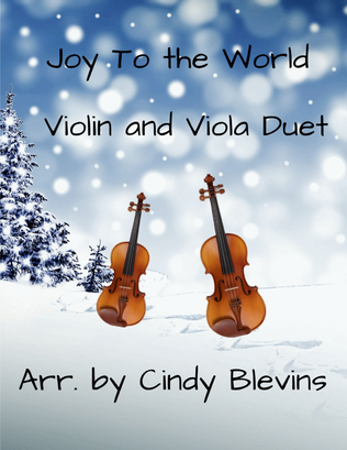 Book cover for Joy To the World, for Violin and Viola Duet
