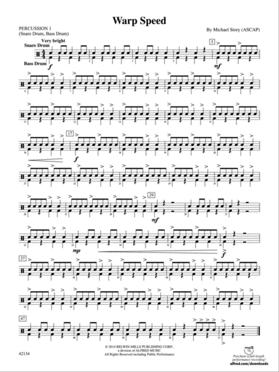 Percussion sheet outlet music