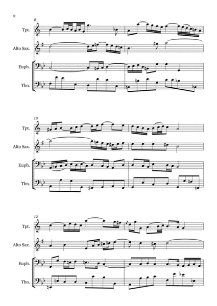 Aria de la suite nº 3 Bach (trumpet, alto saxophone, euphonium, trombone) image number null