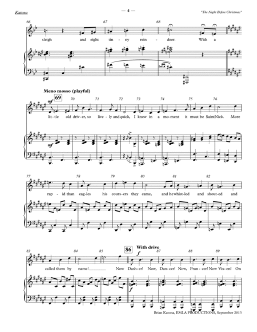 Twas The Night Before Christmas Voice Solo scores gallery preview page 4