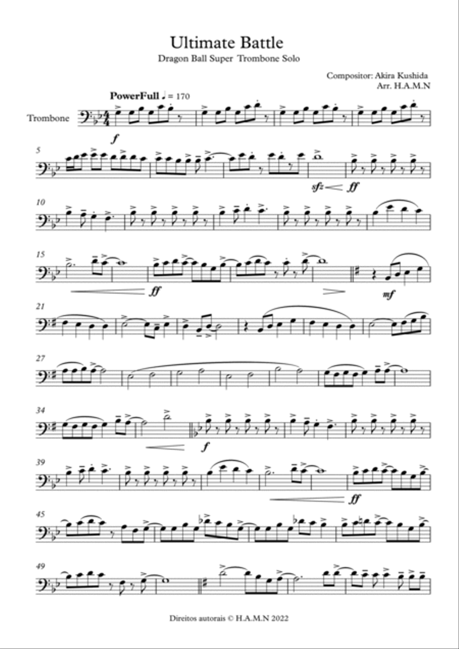 Ultimate Battle Trombone Solo Trombone Solo scores gallery preview page 2