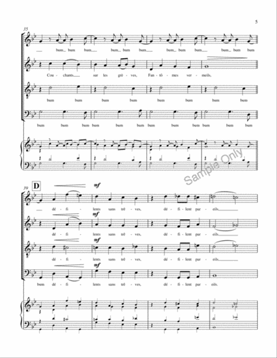 Soleils Couchants 4-Part scores gallery preview page 7