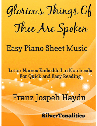 Book cover for Glorious Things of Thee Are Spoken Easy Piano Sheet Music
