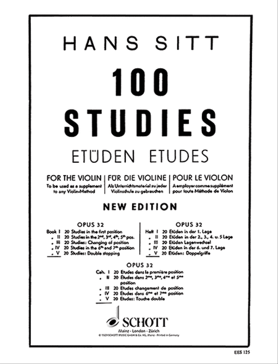 100 Studies Violin Solo scores gallery preview page 1