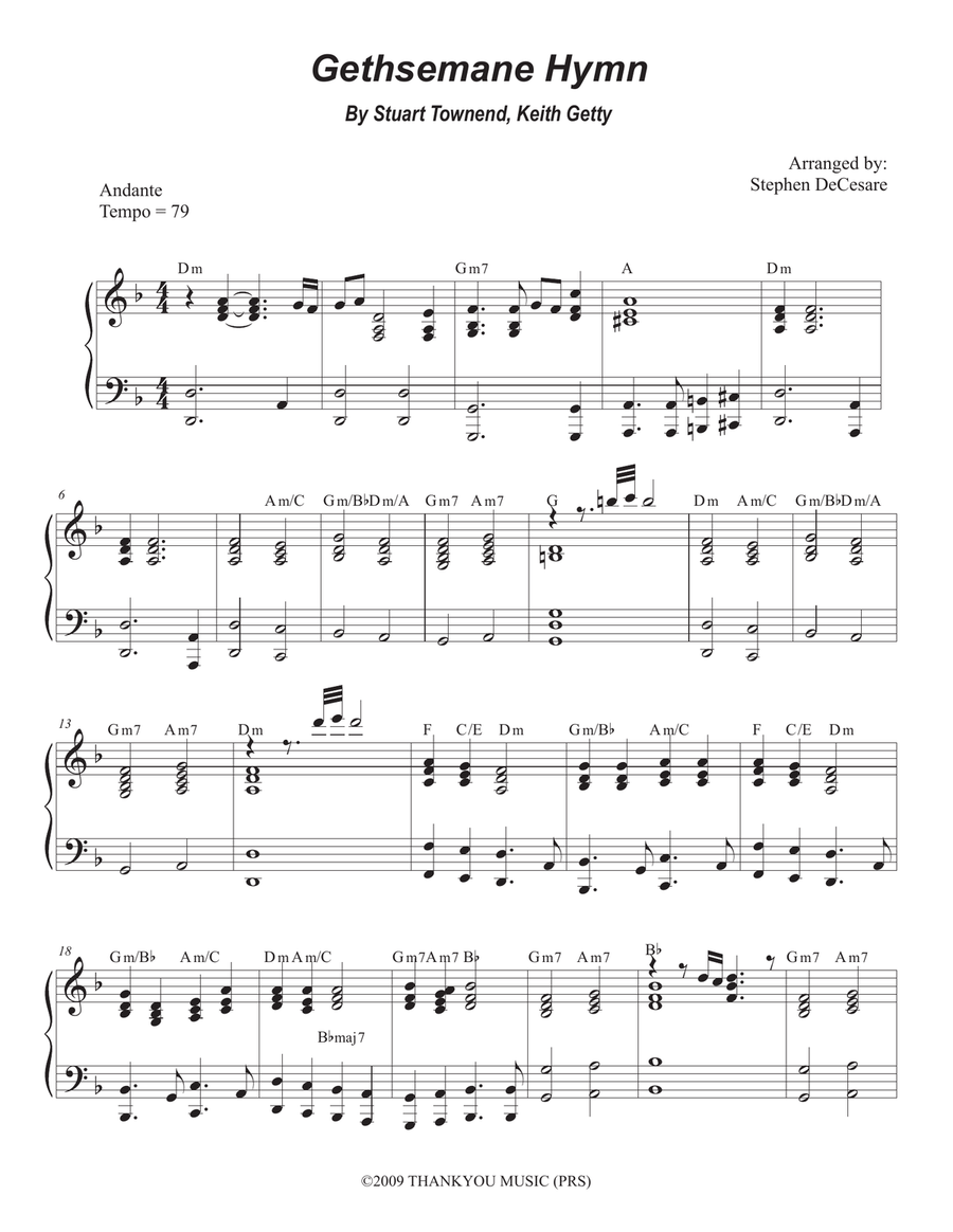 Gethsemane Hymn Piano scores gallery preview page 6
