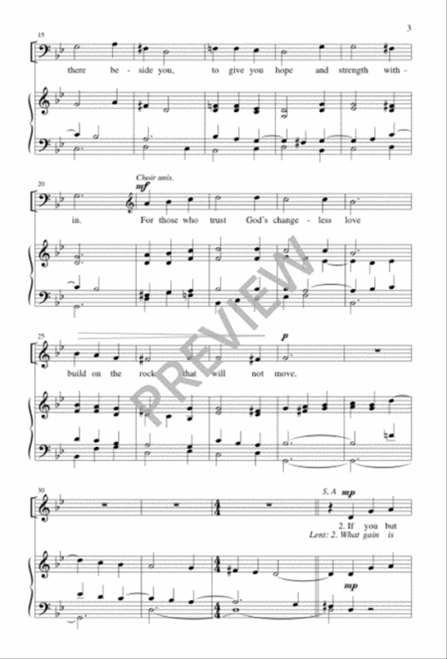 If You but Trust in God If You but Trust in God 2-Part scores gallery preview page 3