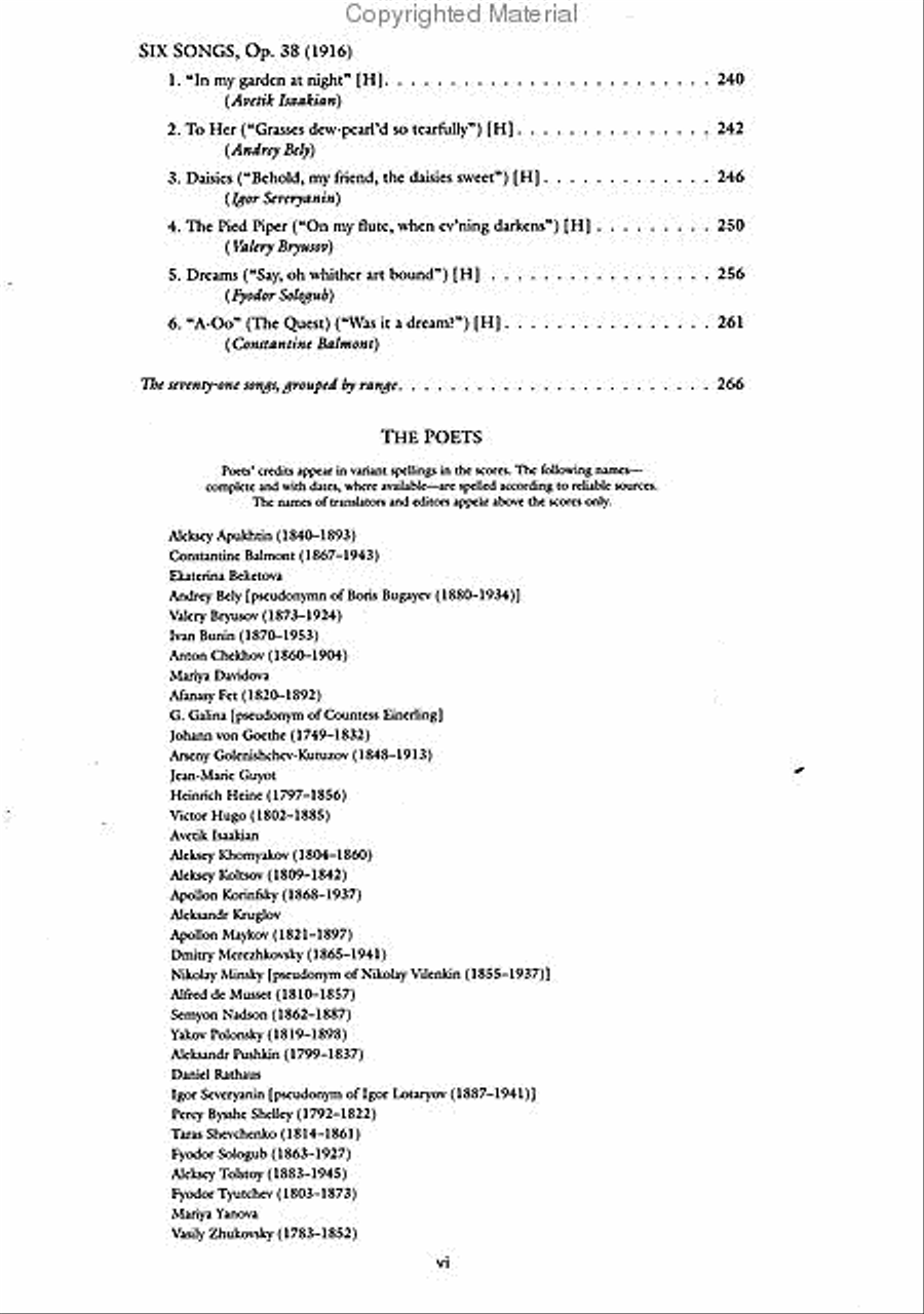 Complete Songs for Voice and Piano Voice Solo scores gallery preview page 6