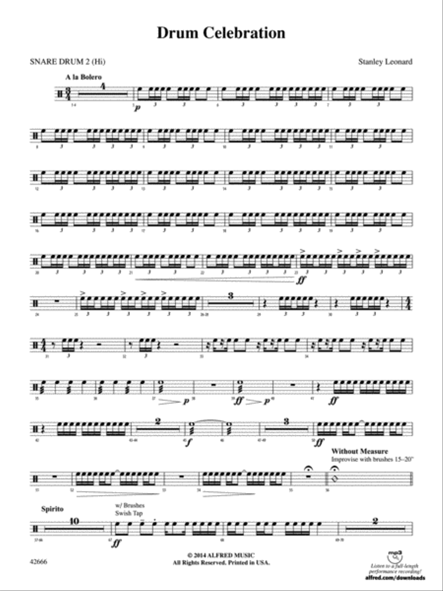 Drum Celebration: SD2 Drum Celebration: SD2 Percussion Ensemble scores gallery preview page 1