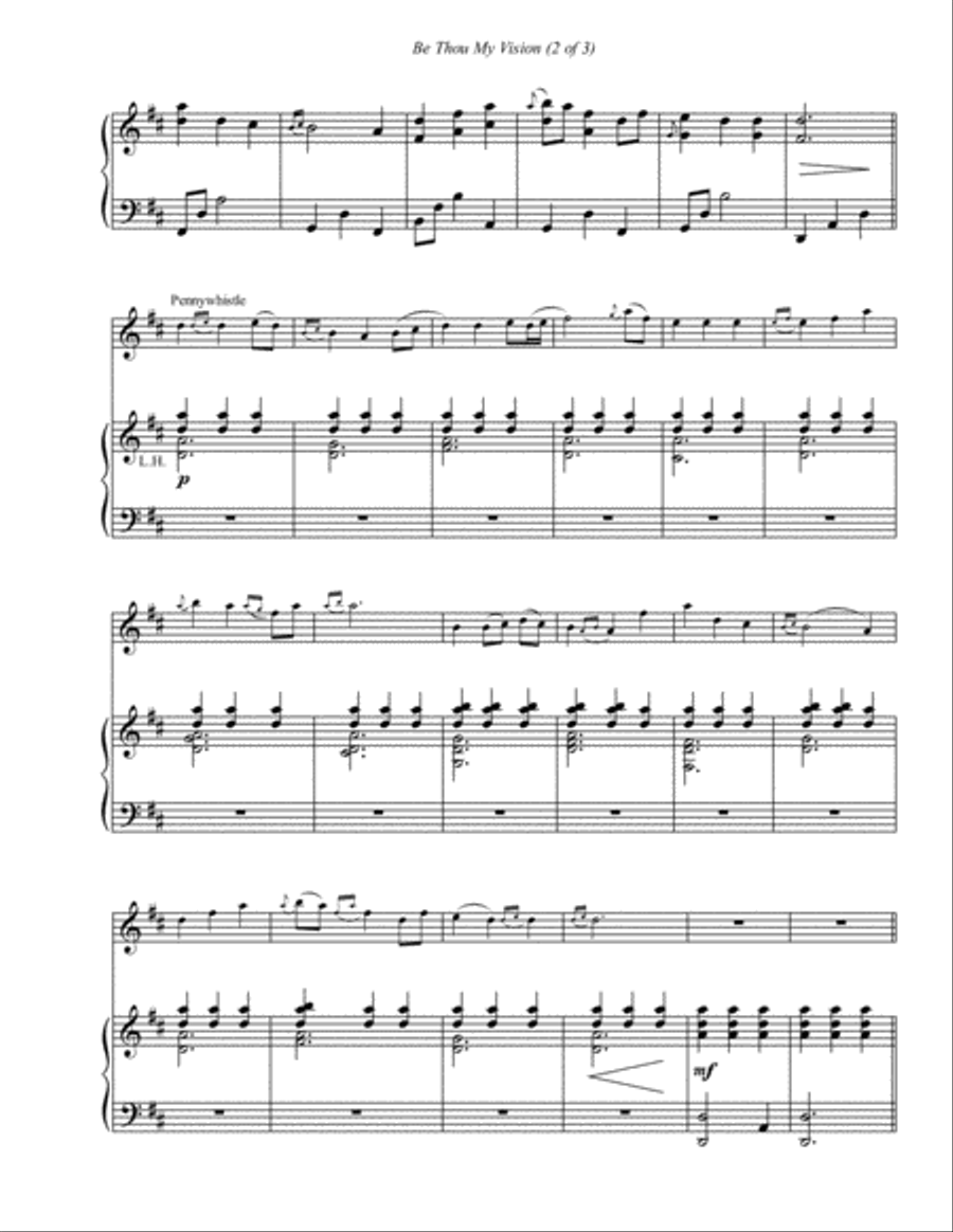 Be Thou My Vision (vocal/tinwhistle/piano) Small Ensemble scores gallery preview page 2